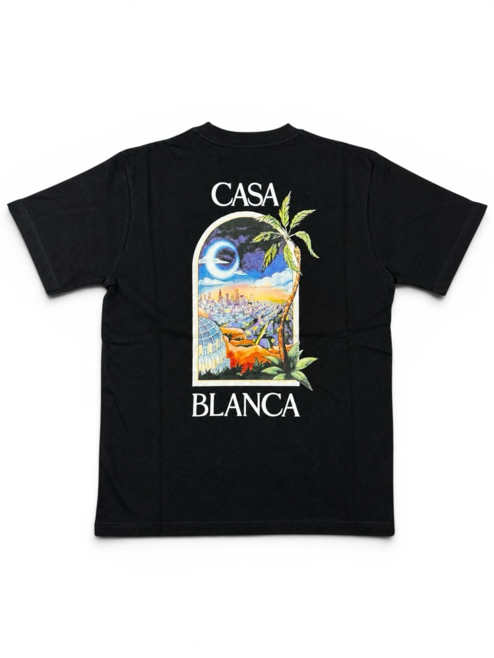Casablanca LA Night Black Graphic Short Sleeve Tee